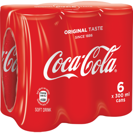 Coca-Cola Regular Can 300ml X 6