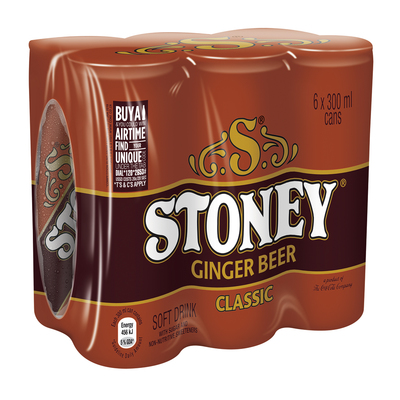 Stoney Ginger Beer 300ml Can X 6